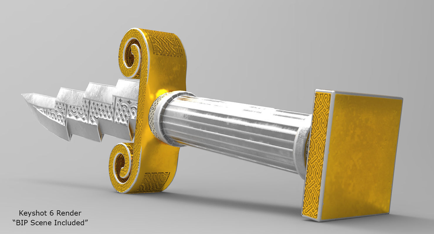 Zeus Dagger Low-Poly Low-poly 3D model_6