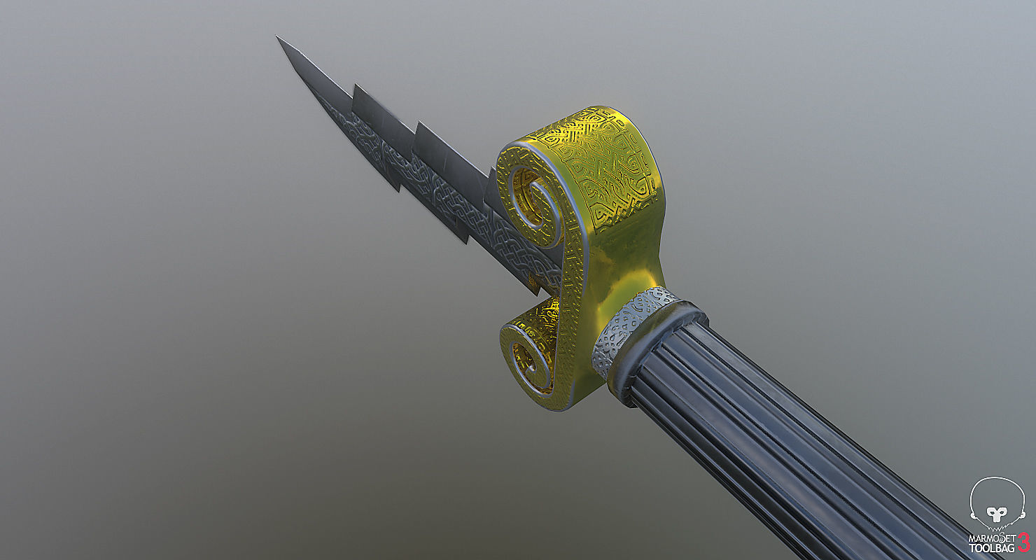 Zeus Dagger Low-Poly Low-poly 3D model_15