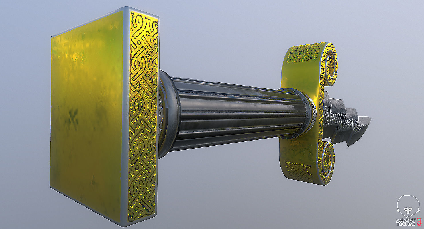 Zeus Dagger Low-Poly Low-poly 3D model_16