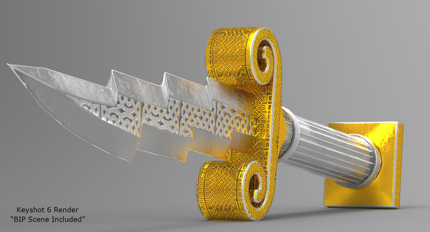 Zeus Dagger Low-Poly Low-poly 3D model_8