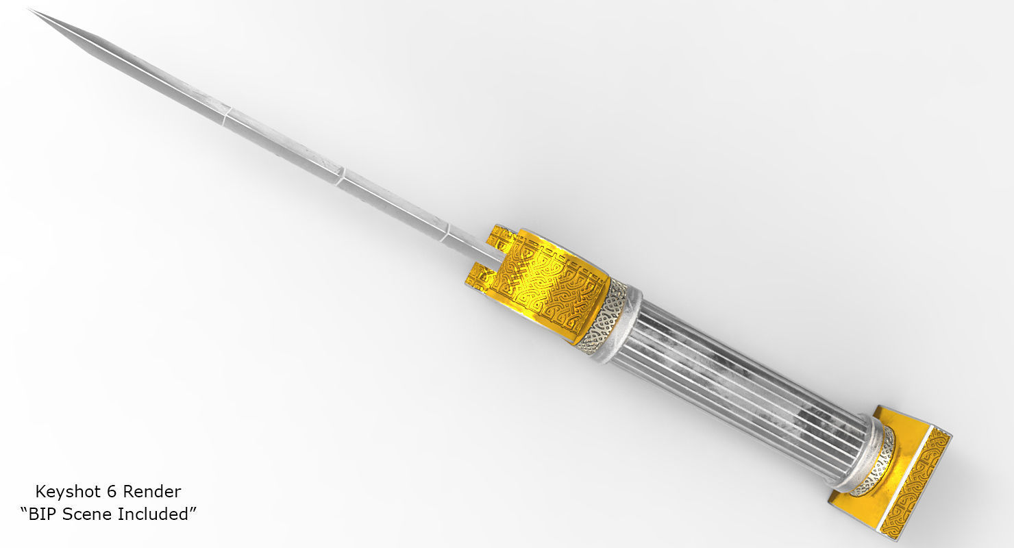 Zeus Dagger Low-Poly Low-poly 3D model_7