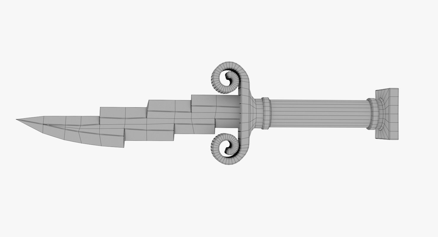 Zeus Dagger Low-Poly Low-poly 3D model_17