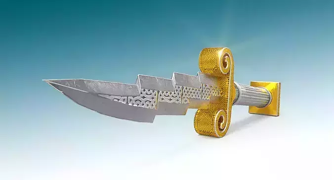 Zeus Dagger Low-Poly Low-poly 3D model