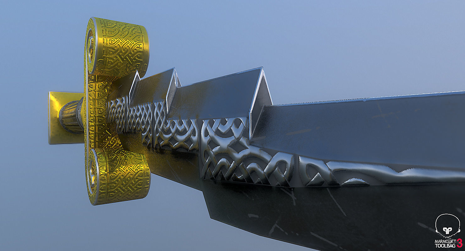 Zeus Dagger Low-Poly Low-poly 3D model_14