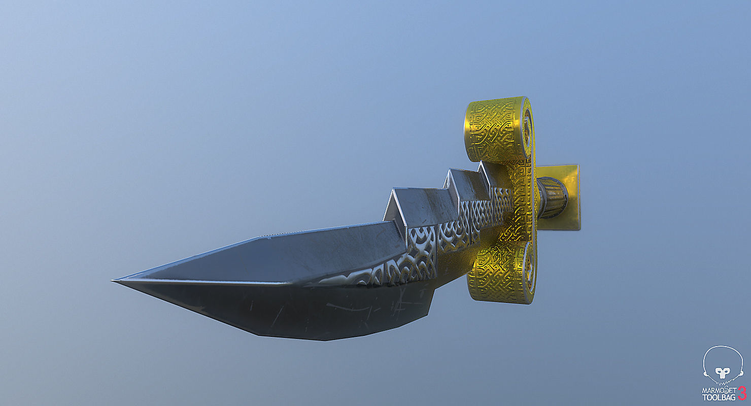 Zeus Dagger Low-Poly Low-poly 3D model_11