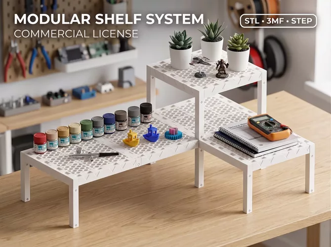 COMMERCIAL Modular Shelf System with Snap Fit Drawer