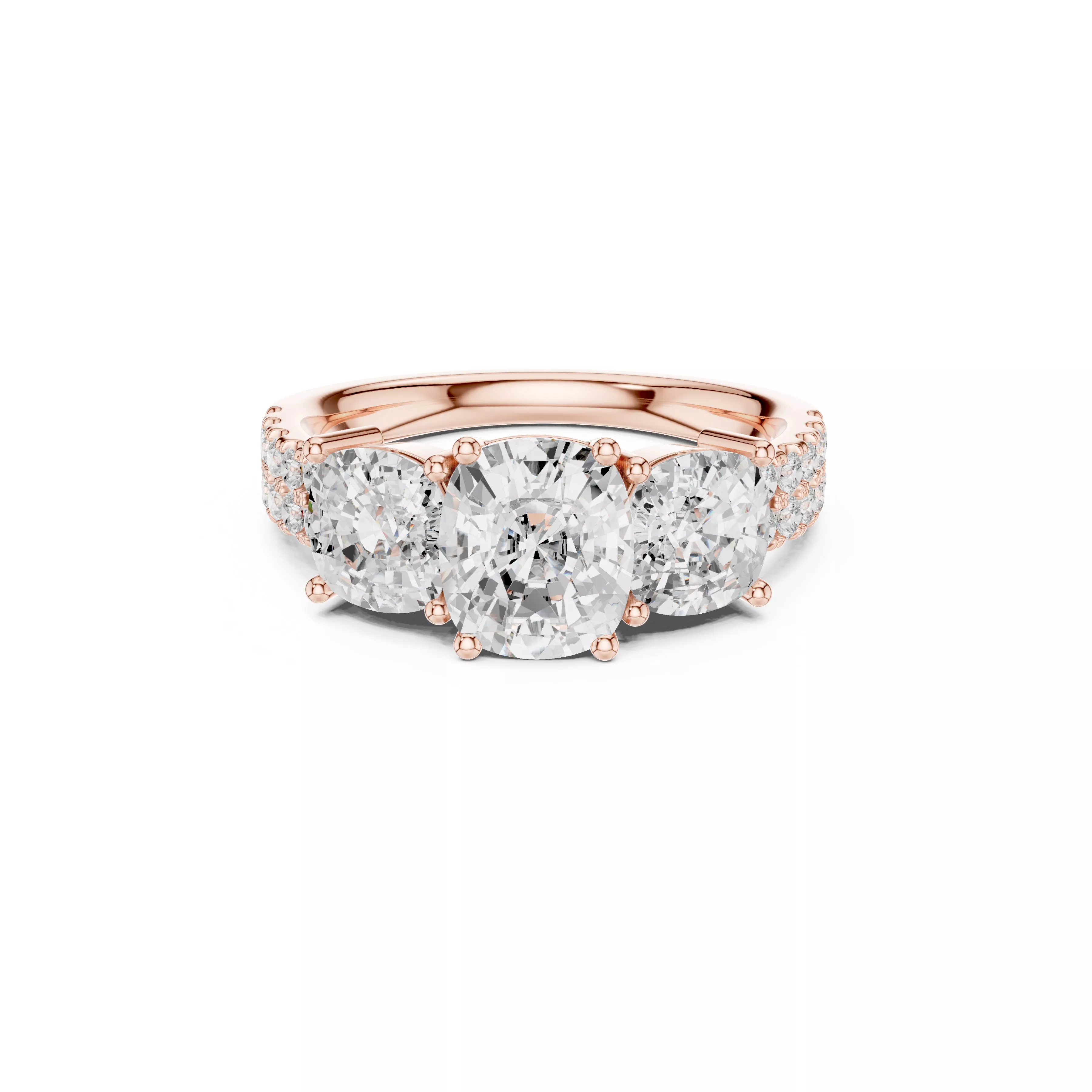 Buy Diamond Ring CAD Engagement Wedding Jewelry STL 3DM R6598 3D print model