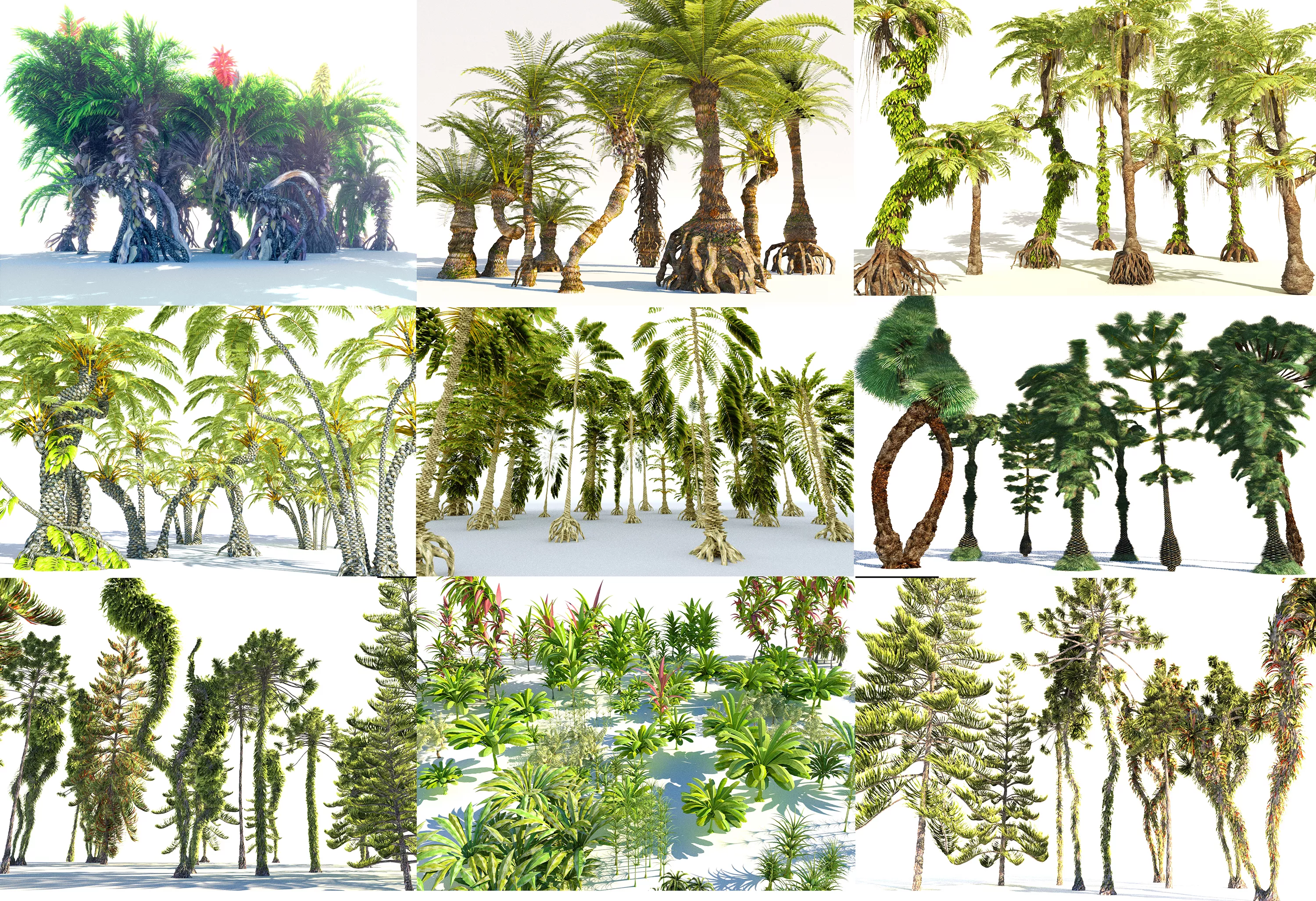 Prehistoric Ecosystemc Animated Mega Pack Low-poly 3D model