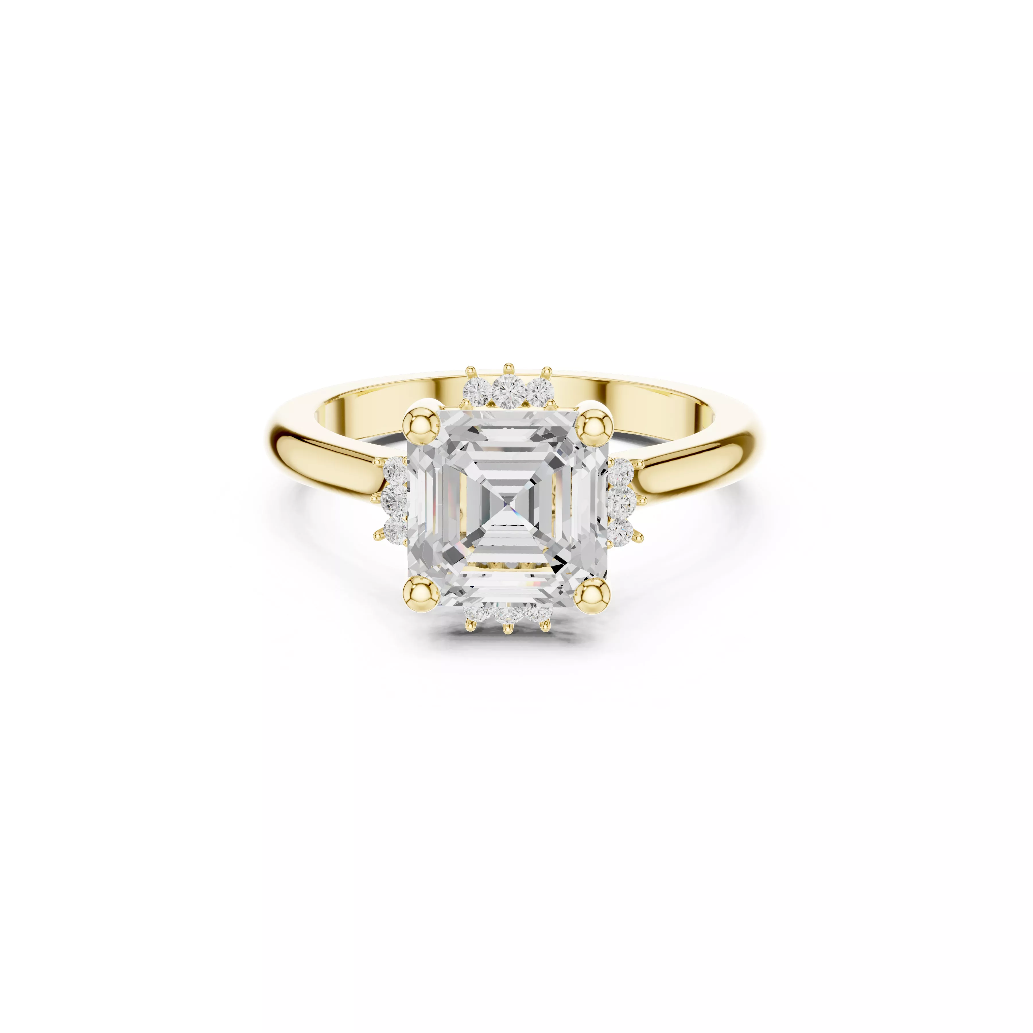 Engae Ring Designer Diamond Band Luxury Engagement Ring Ready CAD M10346 3D model ...