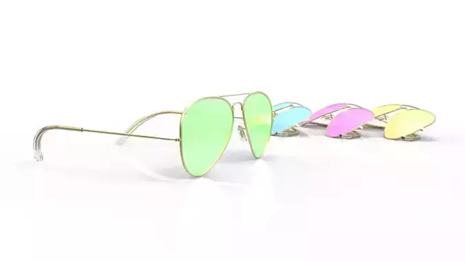 Ray Ban Aviators 3D model