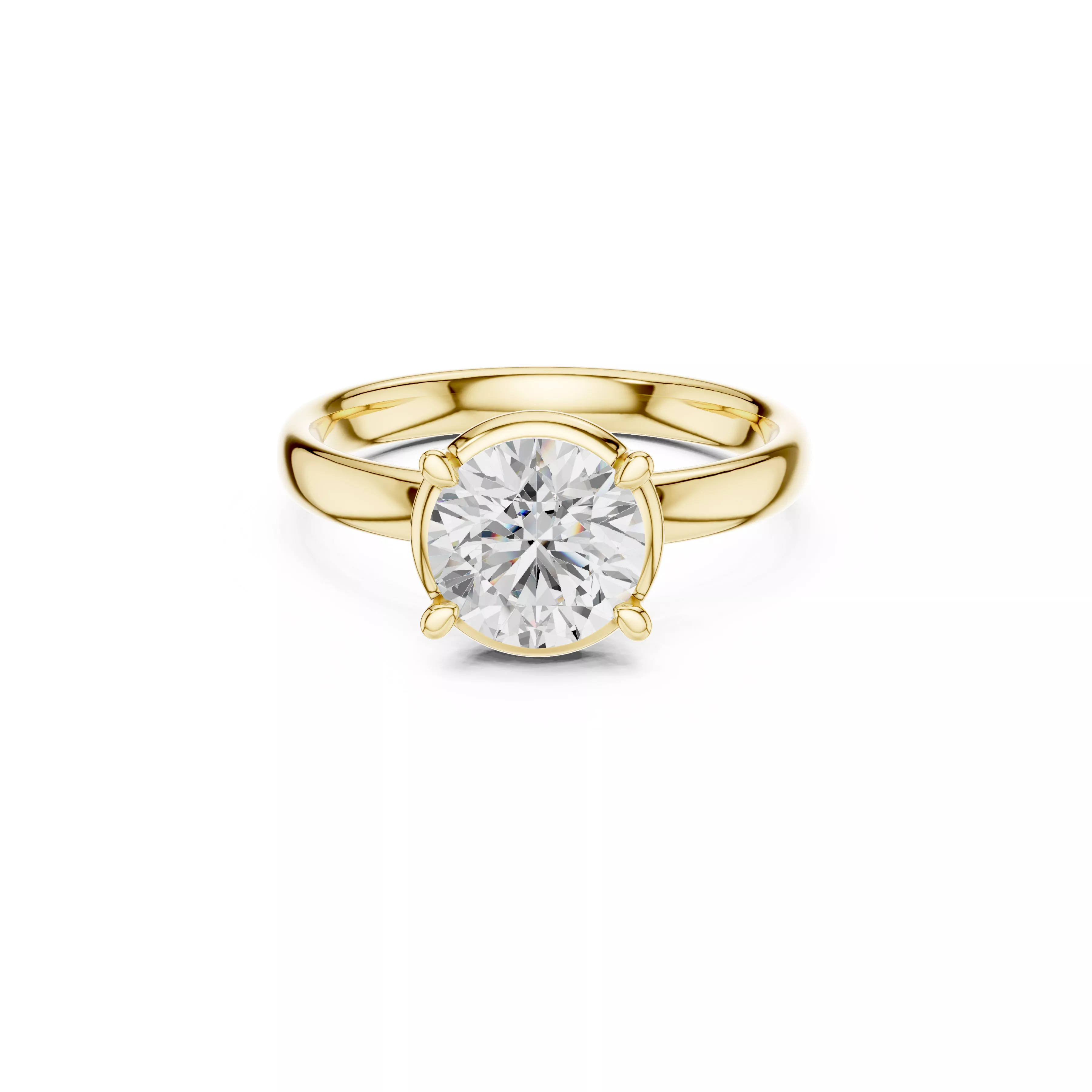 Moden Engagment Rings Designer Diamond Band Luxury Engagement Ring Ready CAD M10333 3D model ...