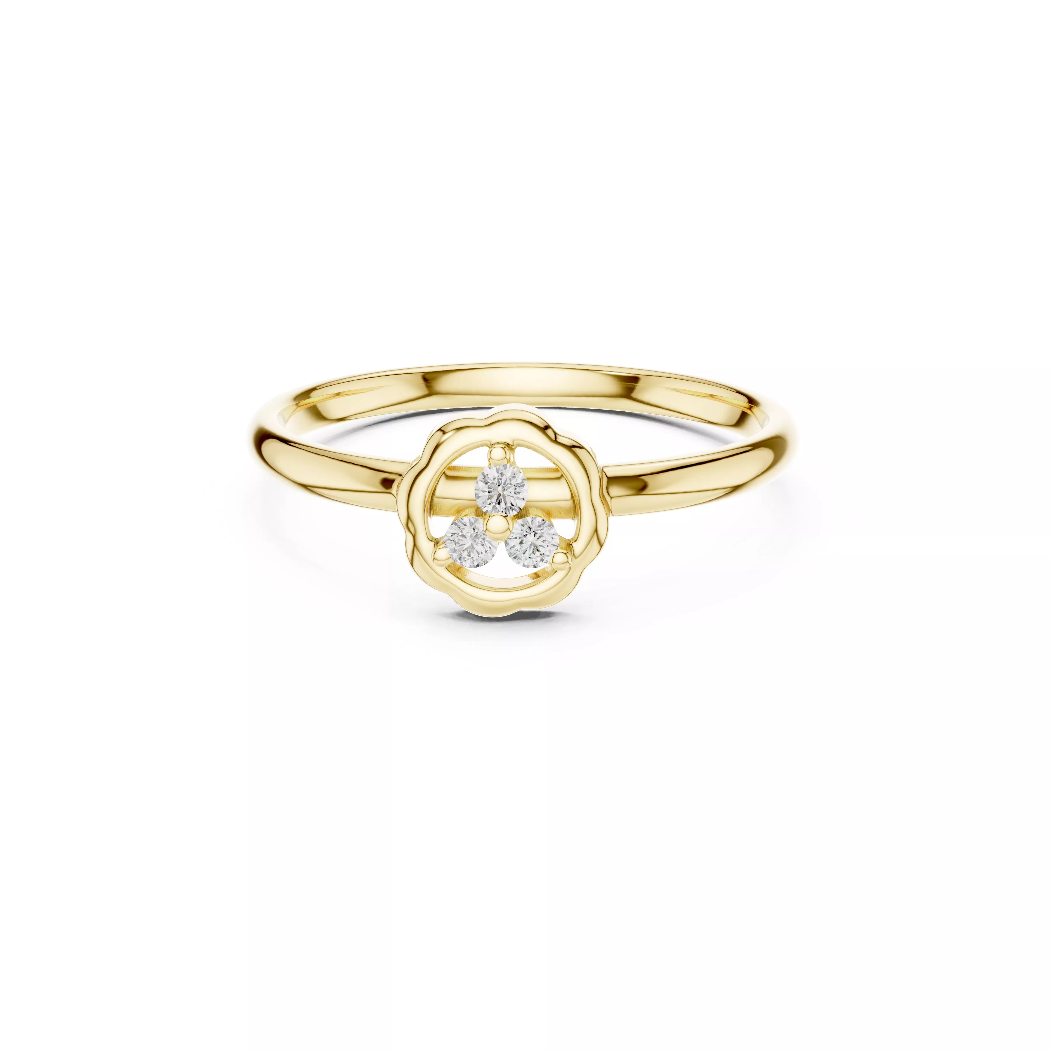 Designer Diamond Band Luxury Engagement Ring Ready CAD M10317 3D model ...