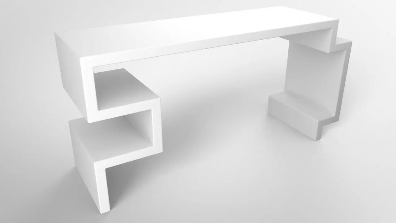 Computer Concept Table 3D model_0