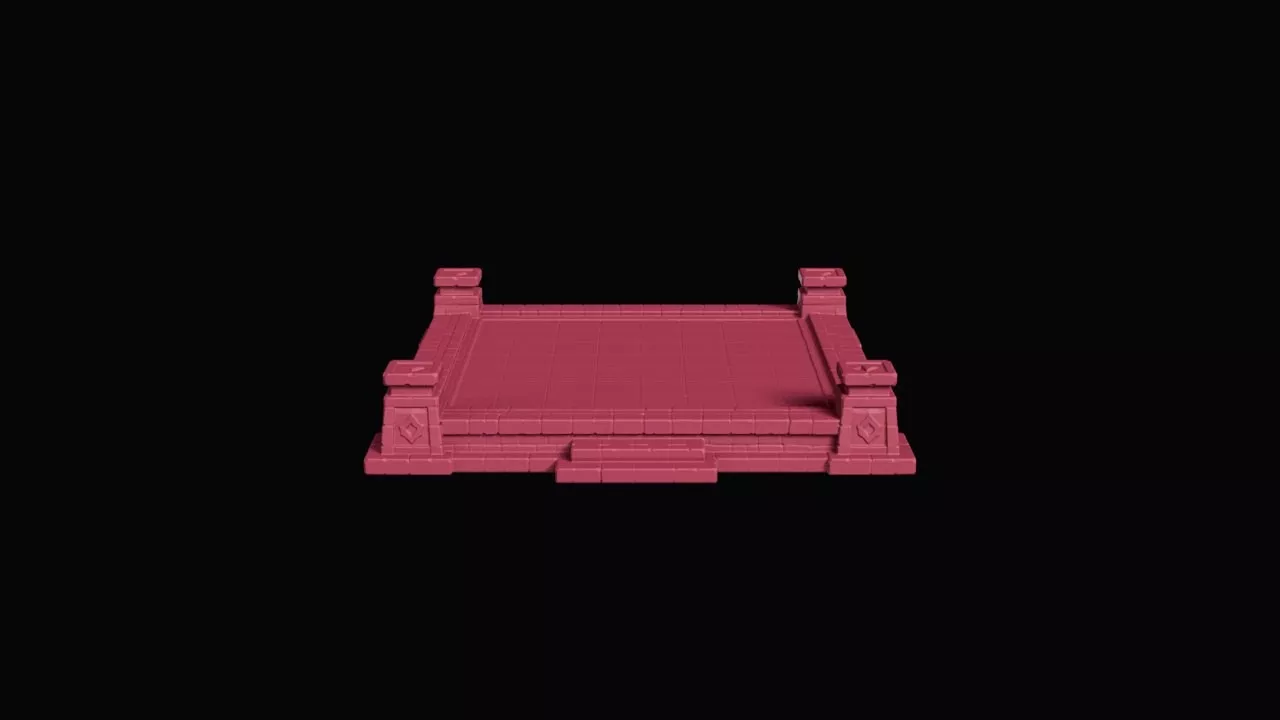 Chequered Duelist Battle Arena Platform 3D print model