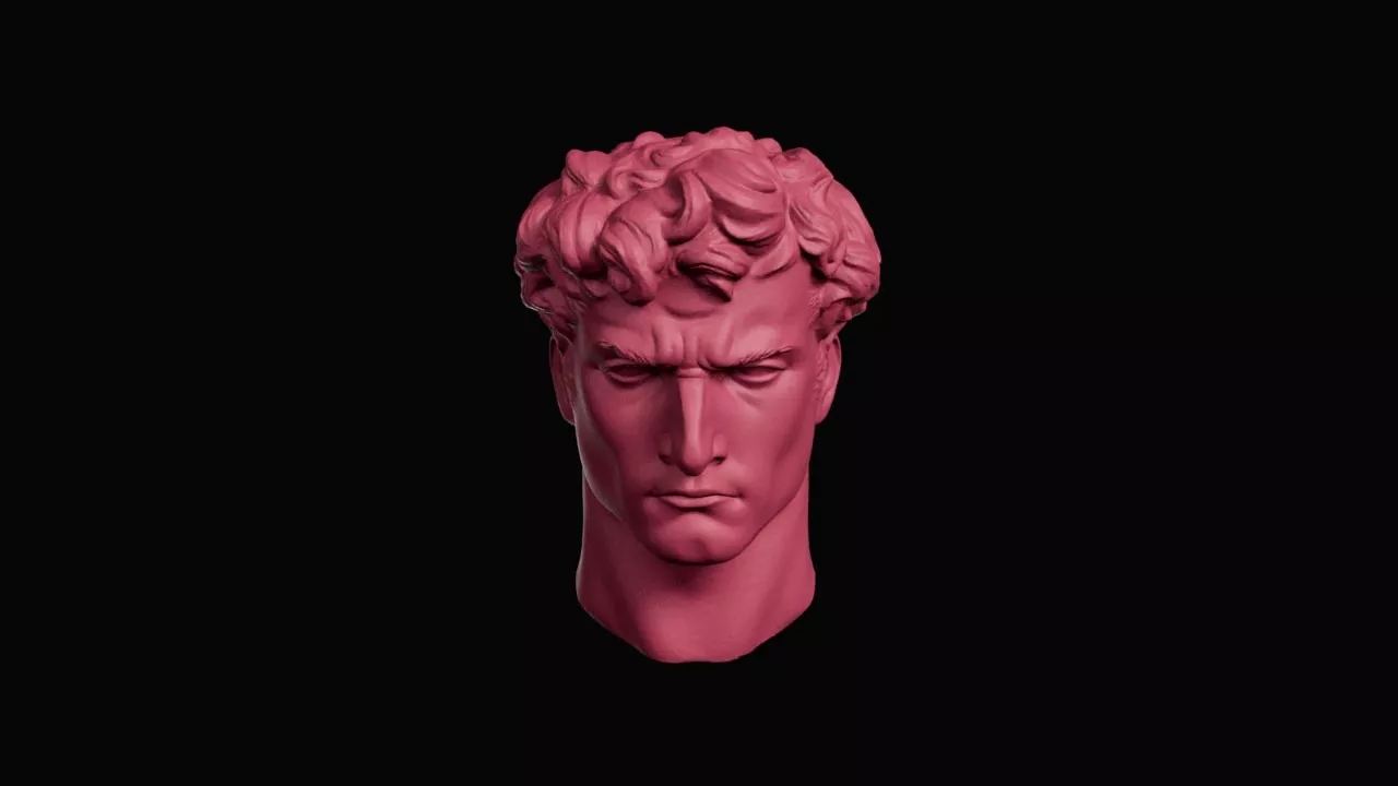 Classical Hero Male Head Bust 3D print model