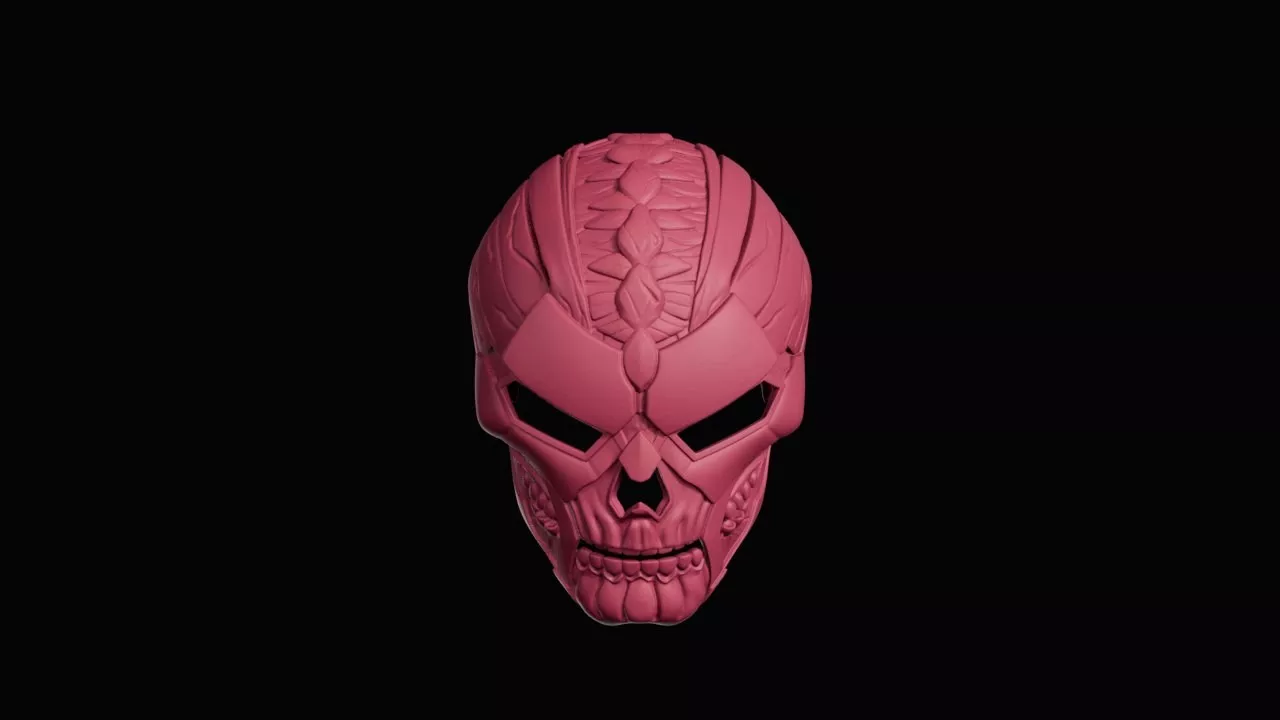 Cybernetic Exo Skull Helmet Mask 3D print model