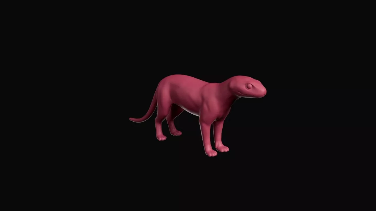 Smooth Salamander Amphibian Sculpture 3D print model