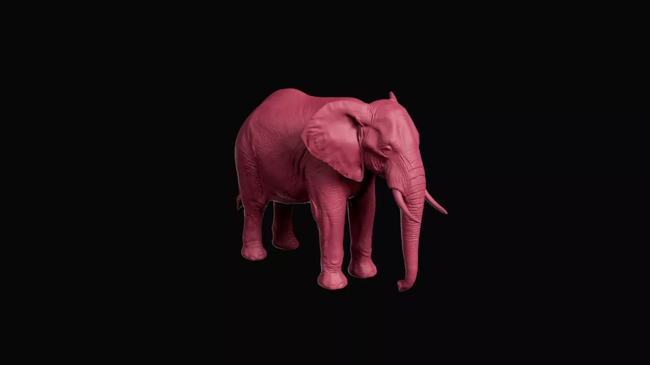 Majestic African Elephant Figurine 3D print model