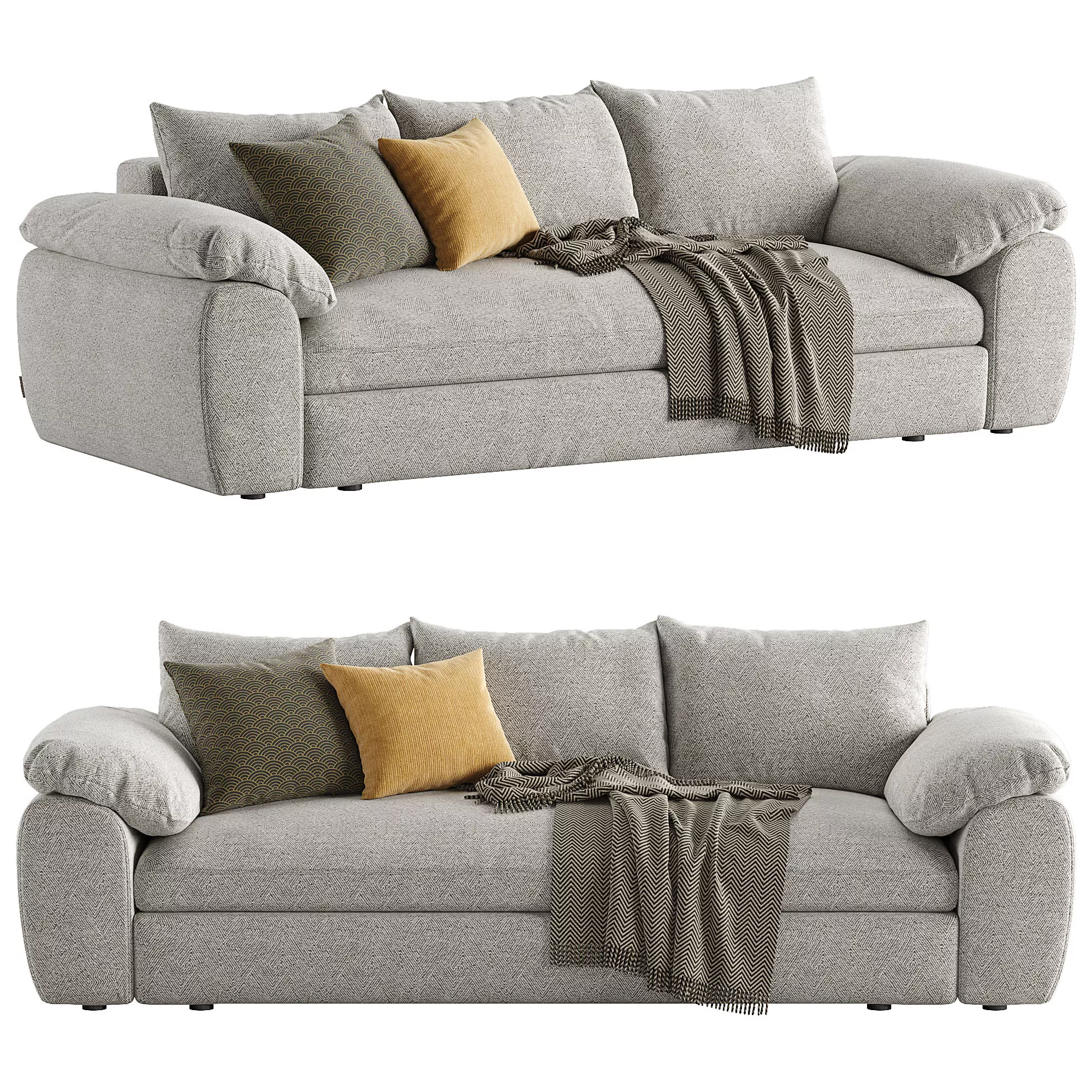 Leeds Foldable Sofa Free 3D model