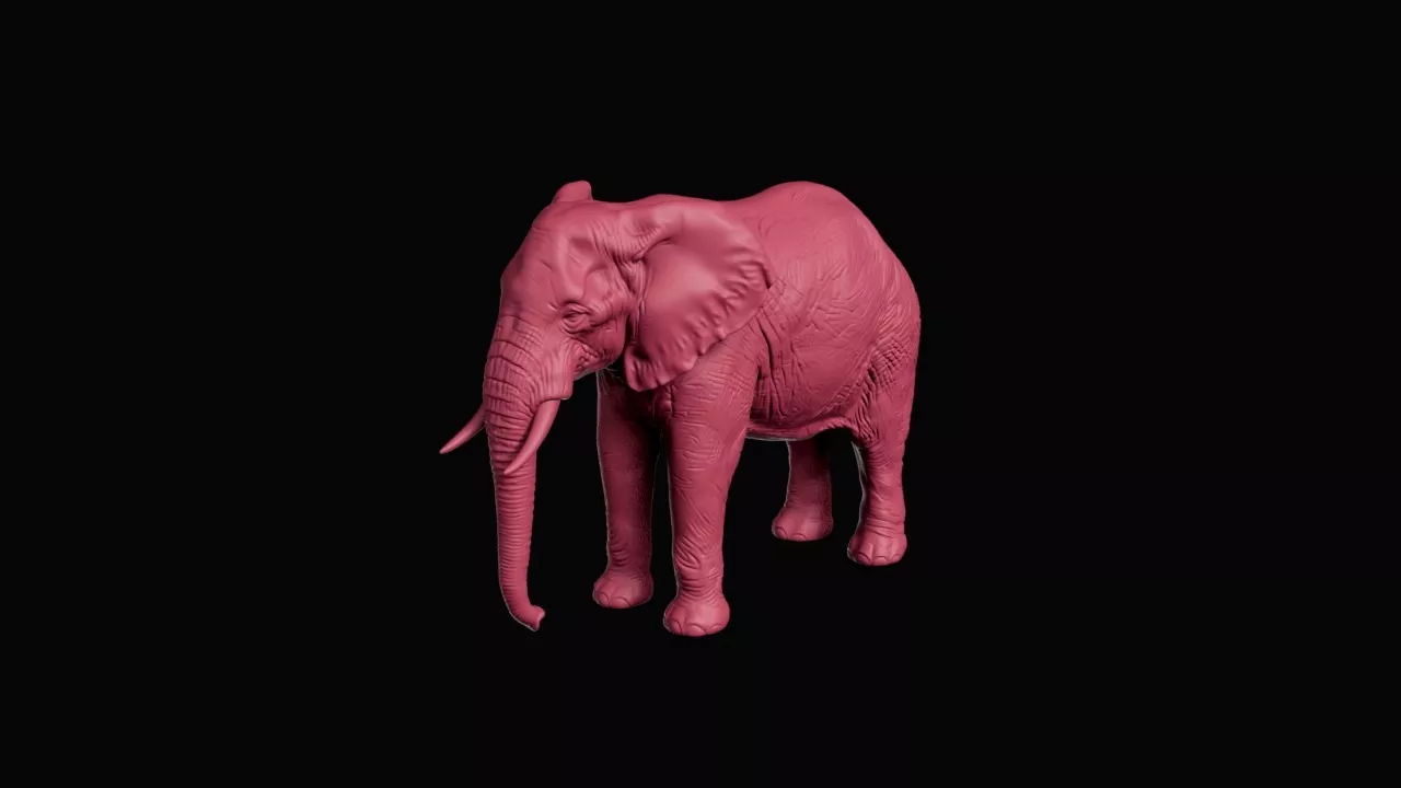 African Bush Elephant Sculpture 3D print model