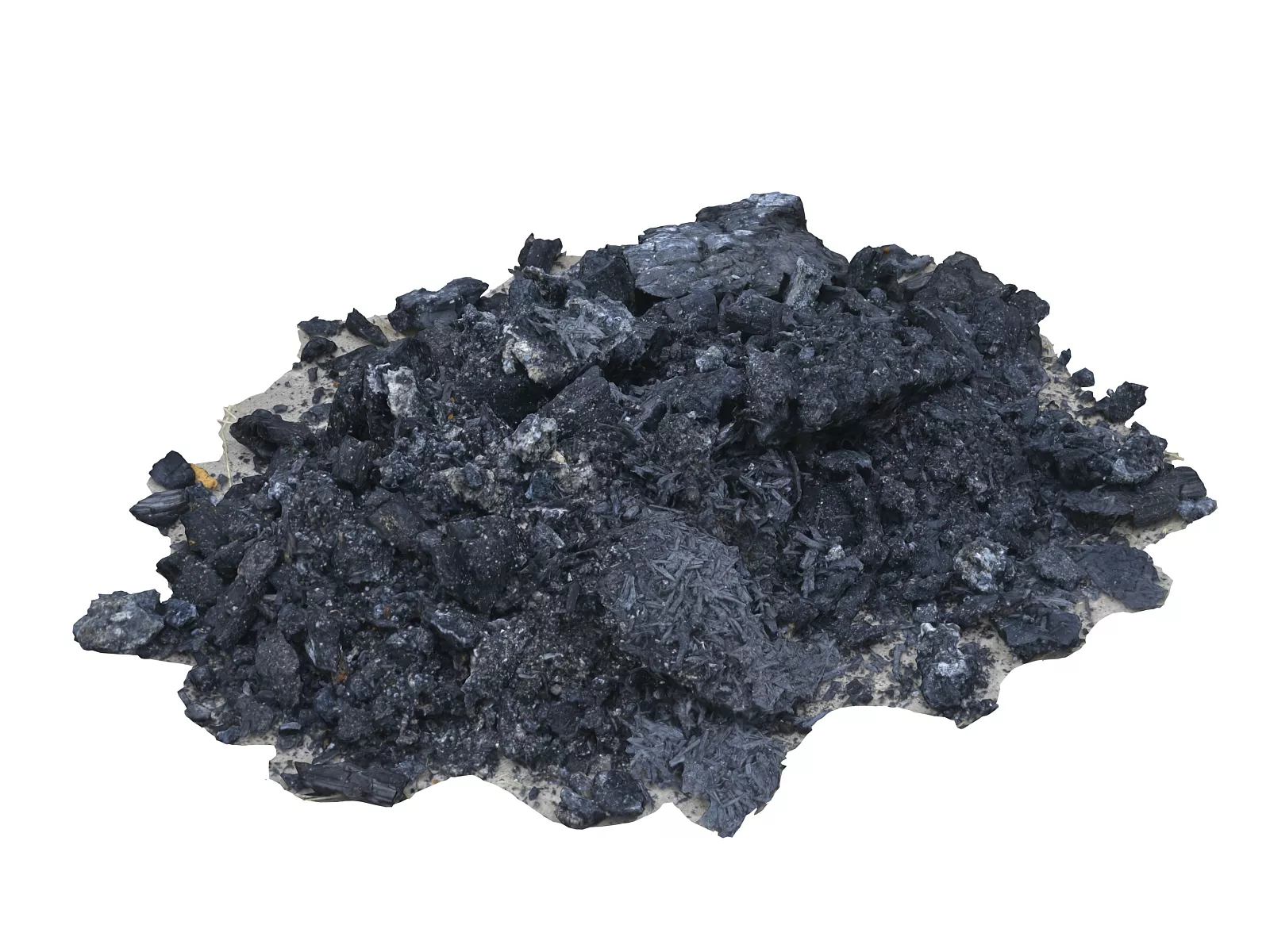 Pile of ashes Low-poly 3D model