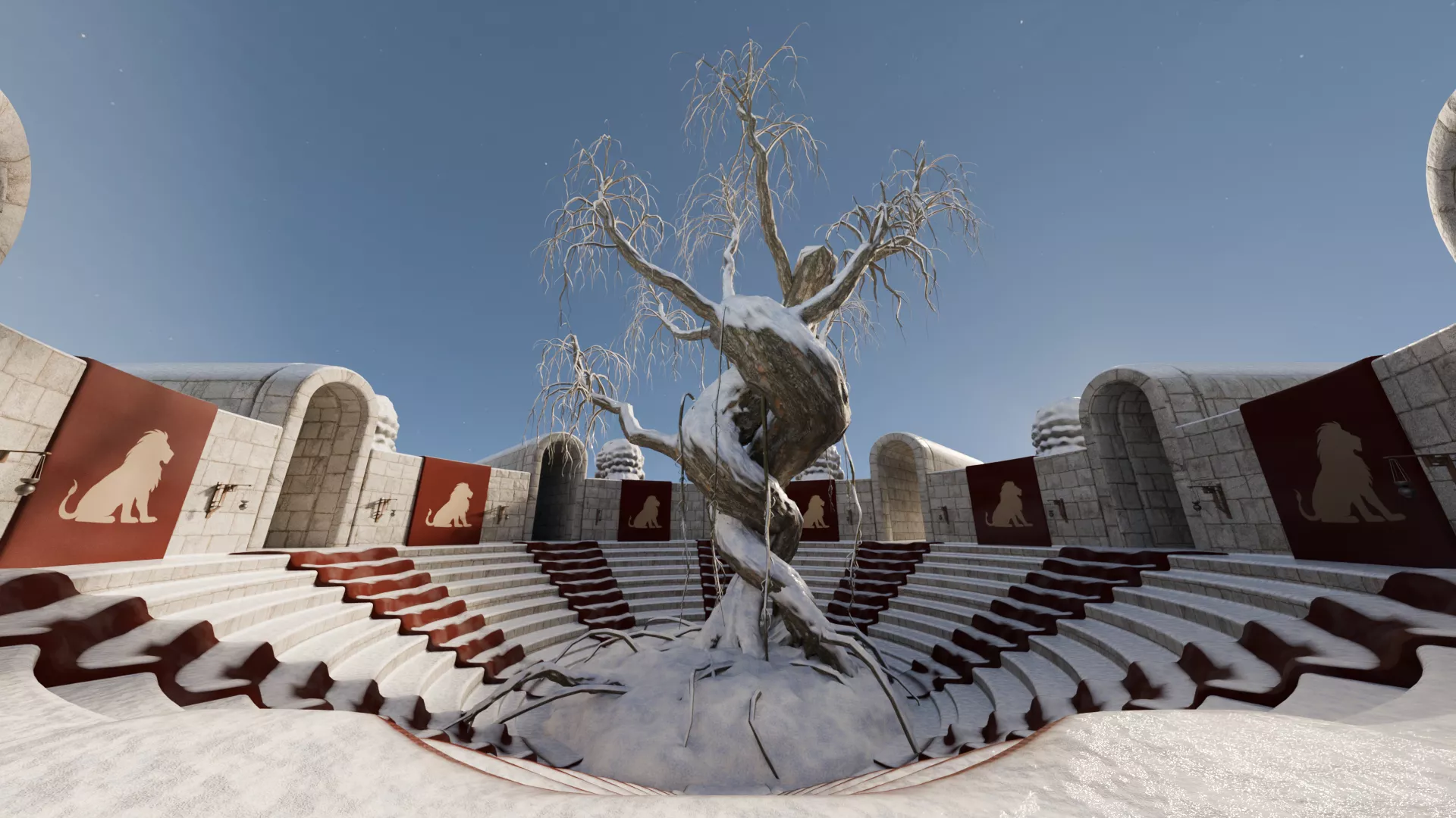 Metaverse Environment 07 - Baked Low-poly 3D model