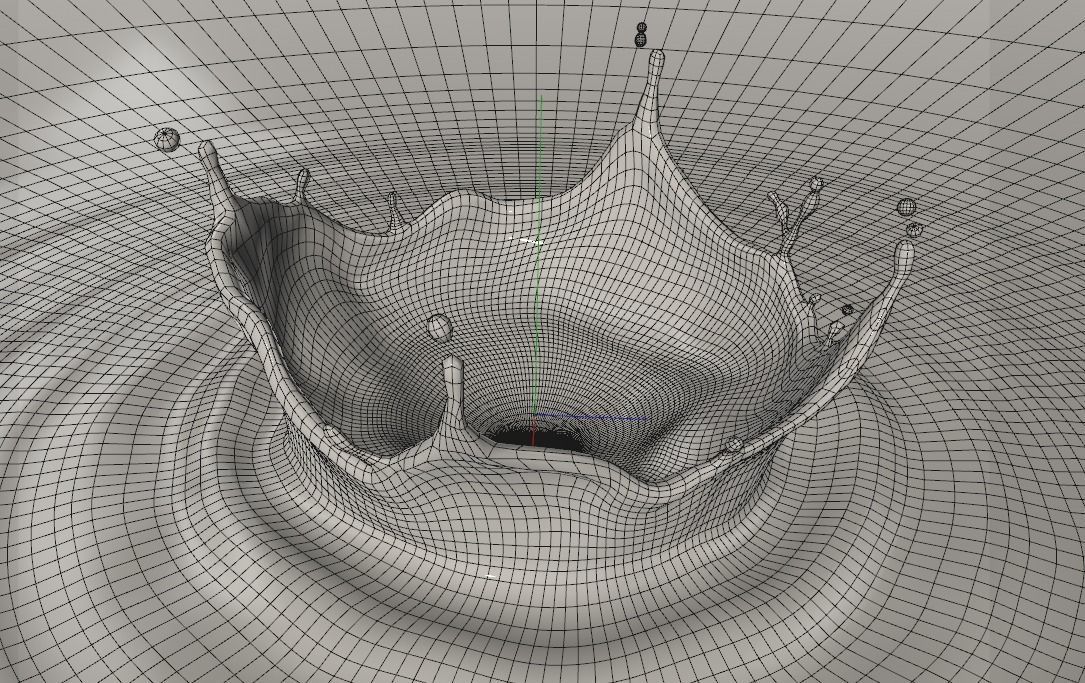 Milk splash 3D model_6