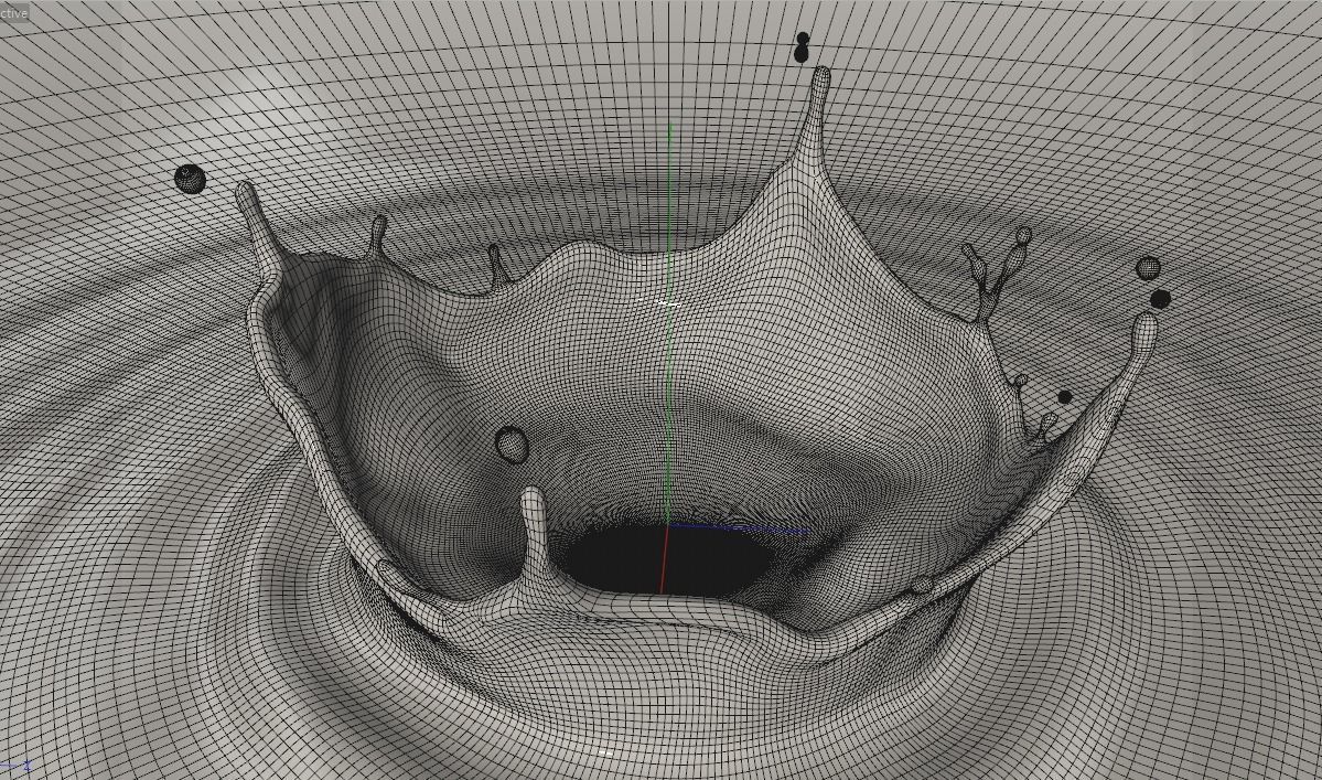 Milk splash 3D model_7