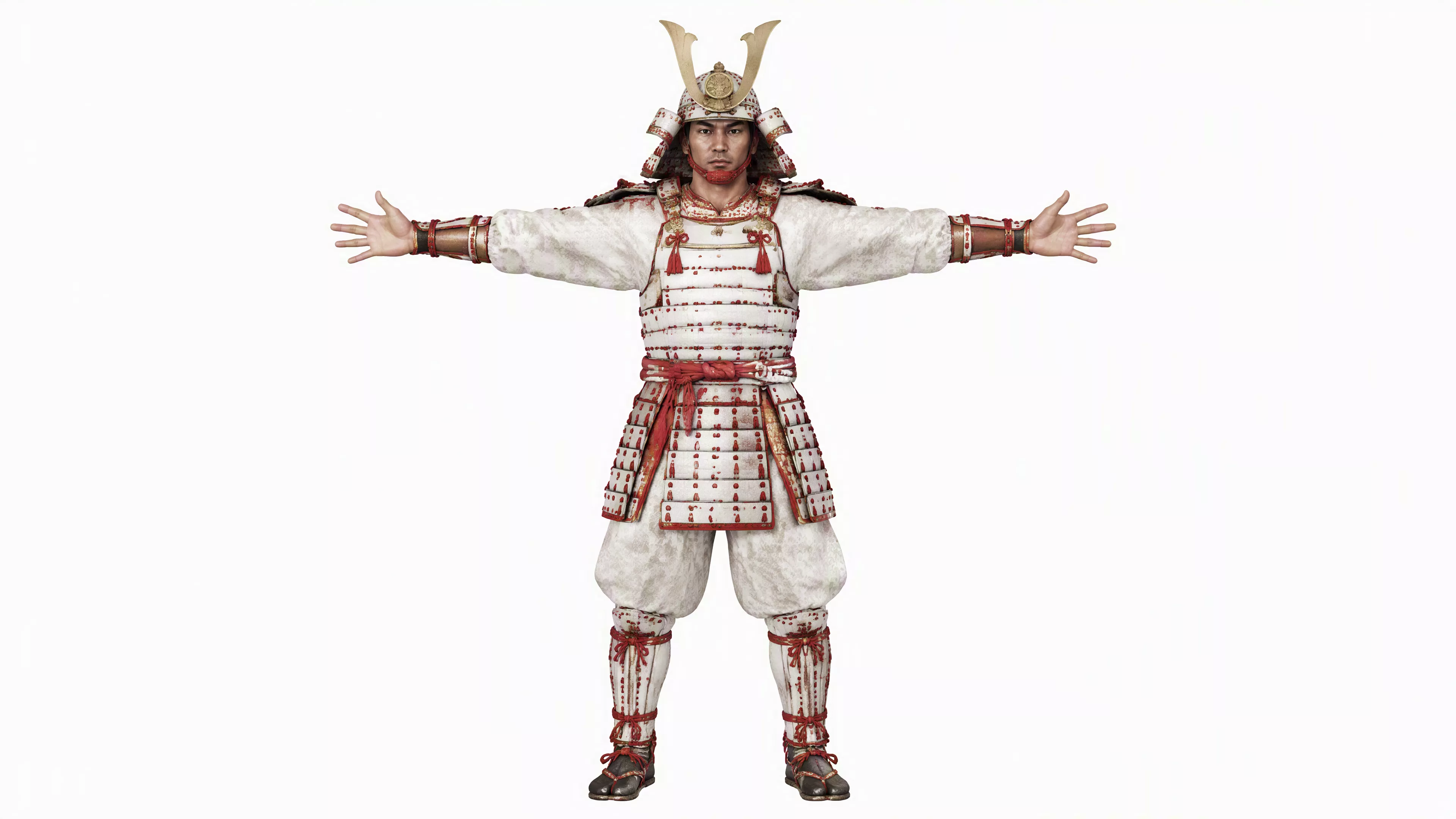 Amurai Hrine 3D Character Fully Rigged Game Ready Low-poly 3D model