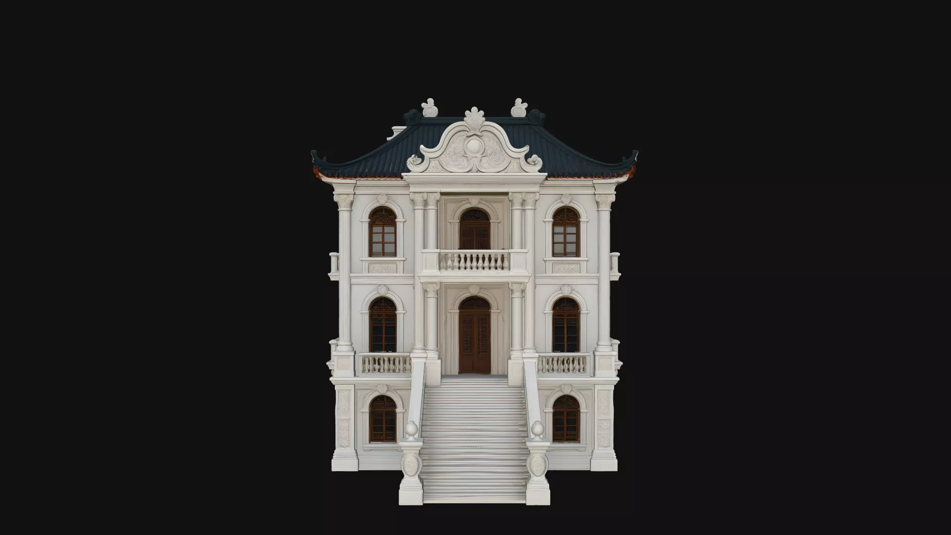 Baroque Mansion Model Design 3 - 3D Print Model 3D print model