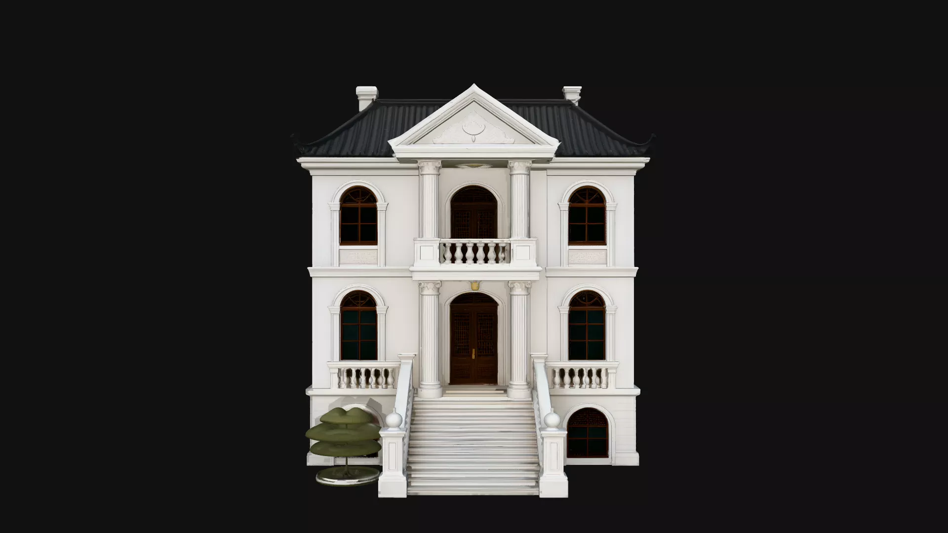 Baroque Mansion Model Design 5 - 3D Print Model 3D print model