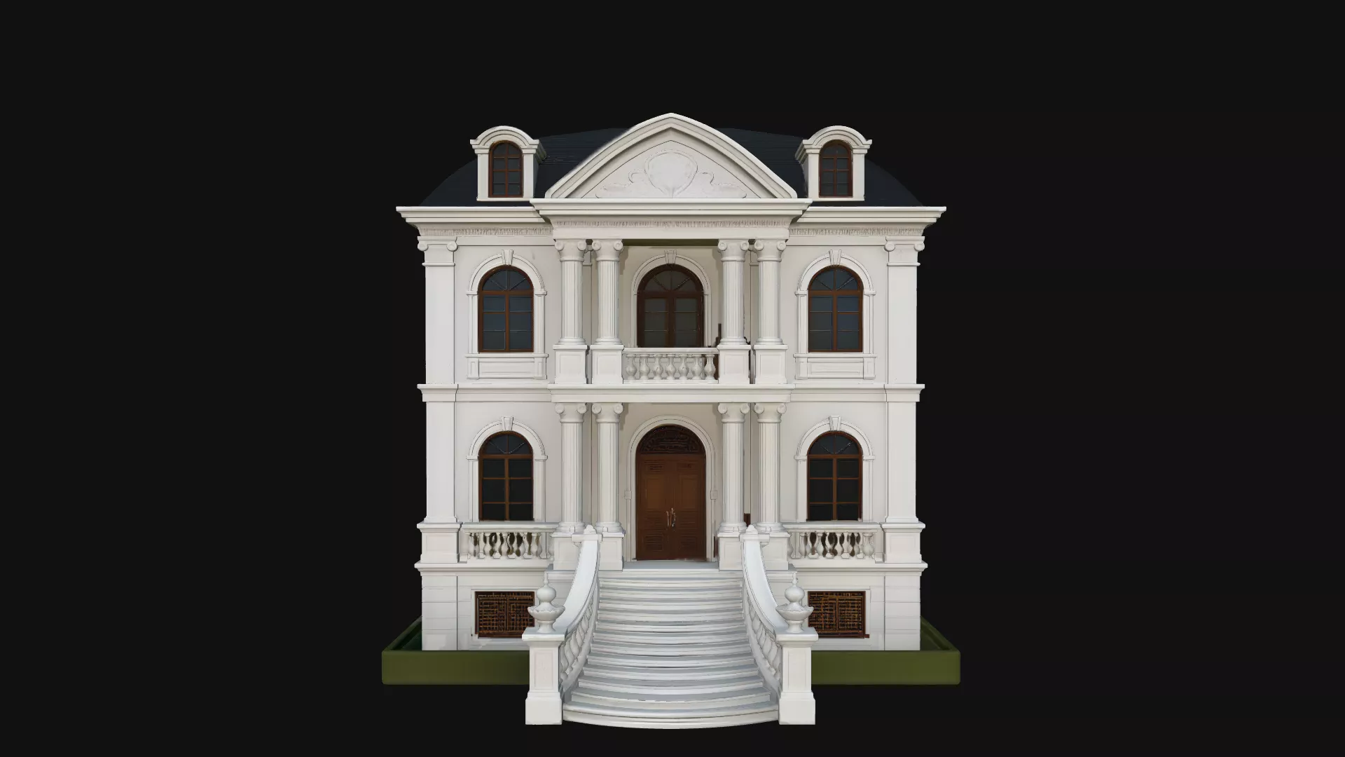 Baroque Mansion Model Design 7 - 3D Print Model 3D print model