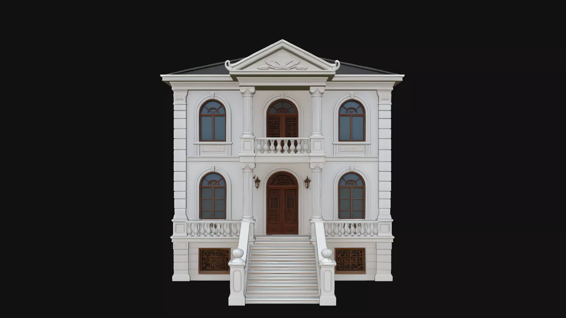 Baroque Mansion Model Design 8 - 3D Print Model 3D print model