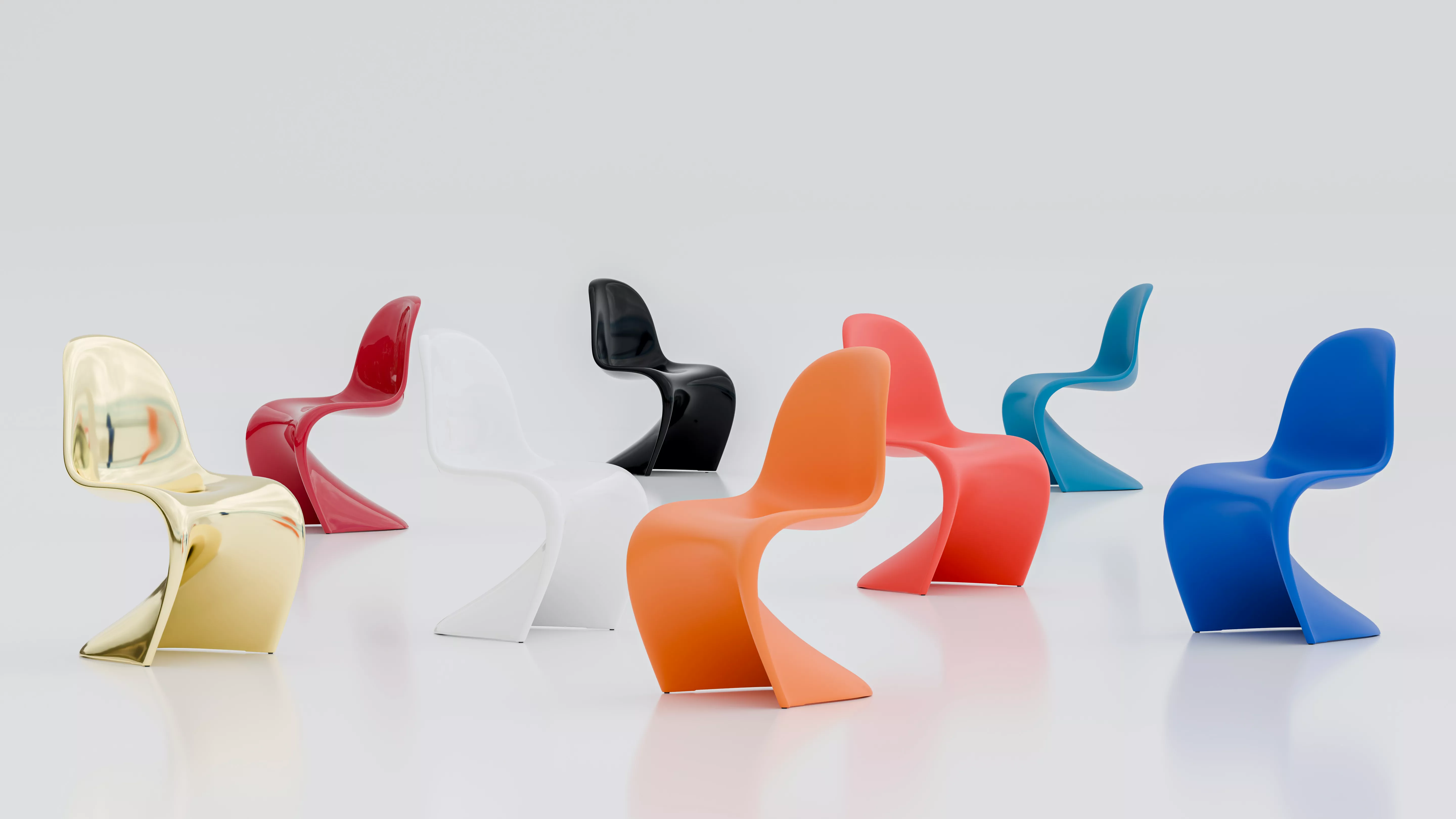 Vitra Panton Chair - 8 Color Variations Free 3D model