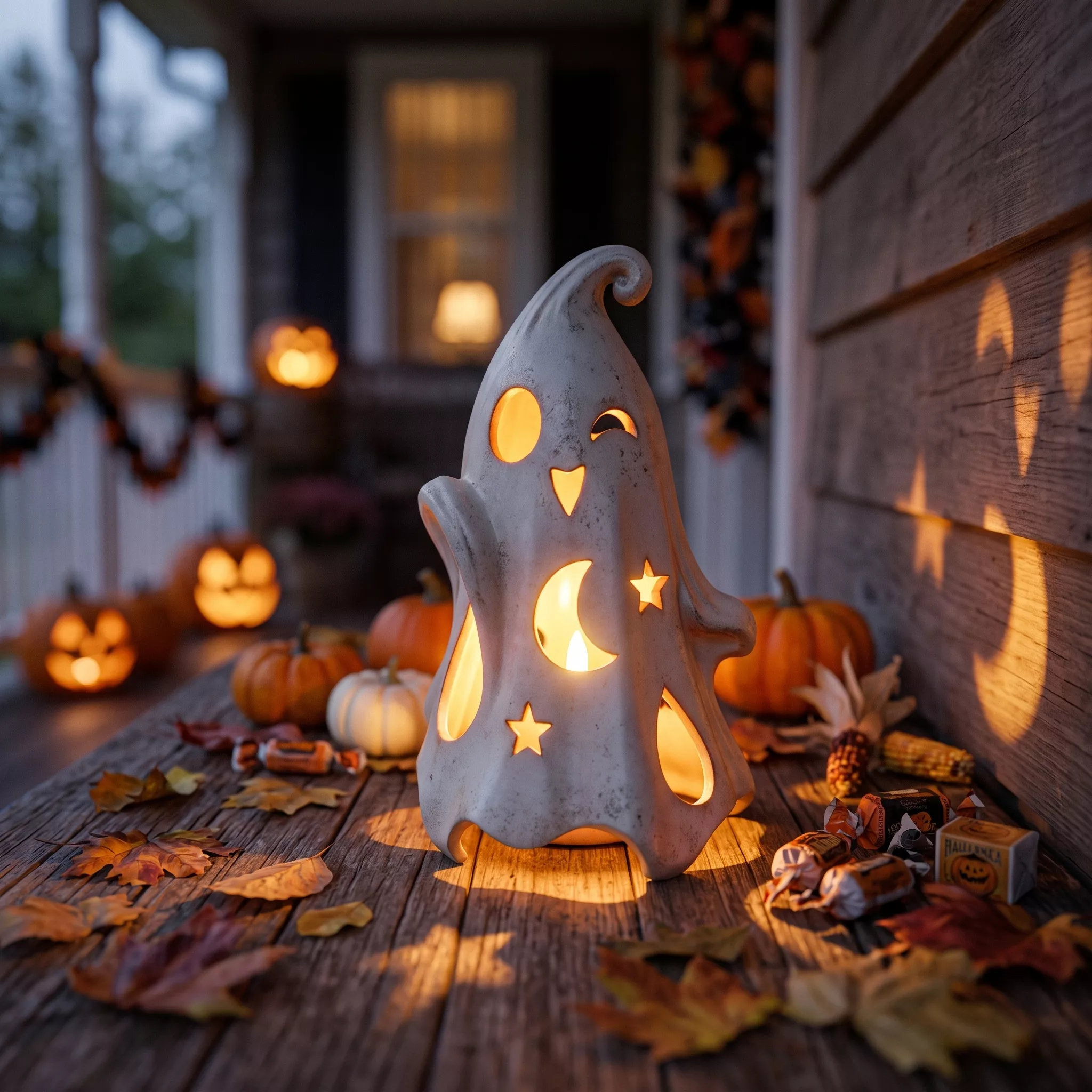 Halloween Ghost Lantern STL LED Lamp And Party Decor 3D print model
