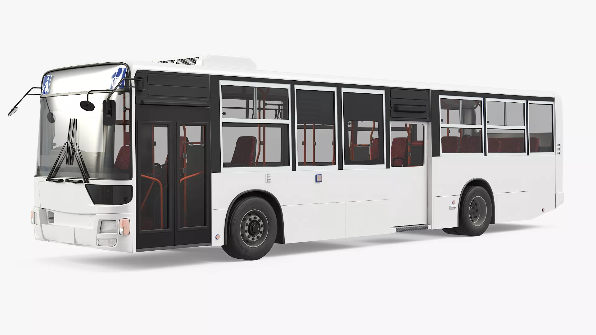 Transit City Passenger Bus Rigged for Maya 3D model