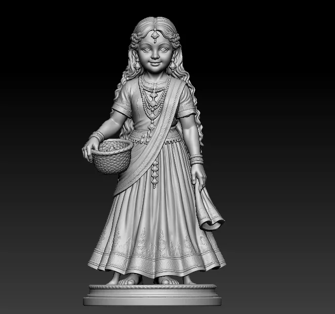 baby girl 3d unique printed model 3D print model