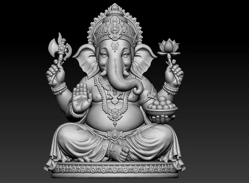 ganesh 3d unique printed model 3D print model