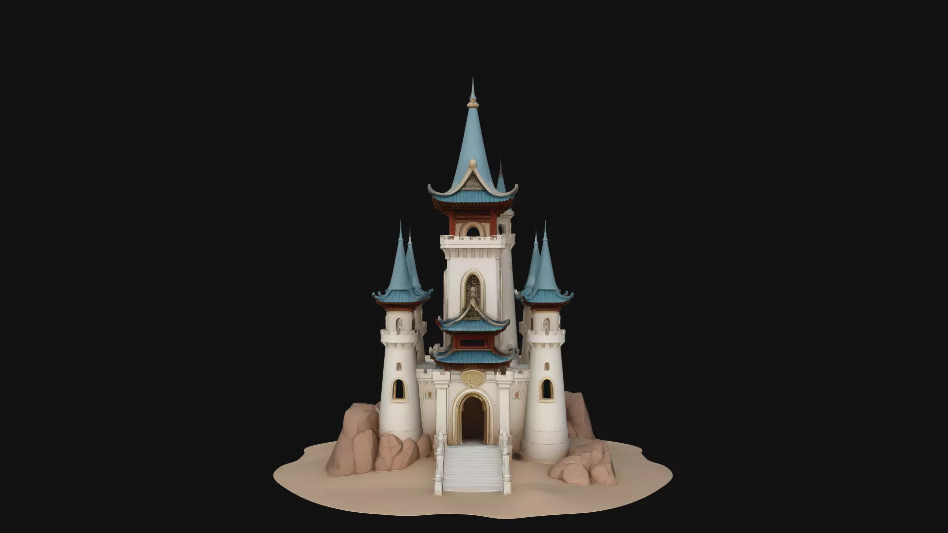 Grand Fairytale Castle Model Design 1 - 3D Print Model 3D print model