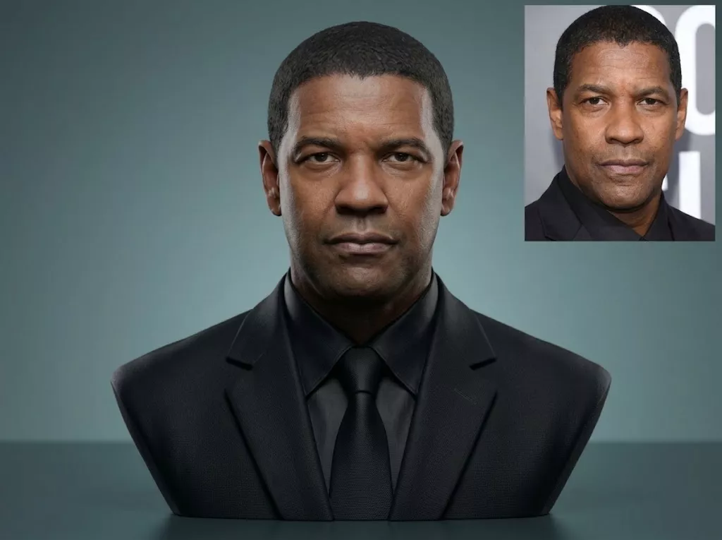 Denzel Washington 3D Printable Bust 3D print model