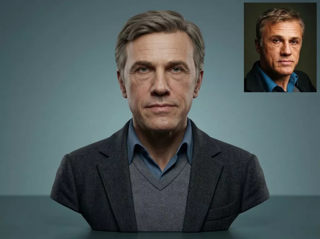 Christoph Waltz 3D Printable Bust 3D print model