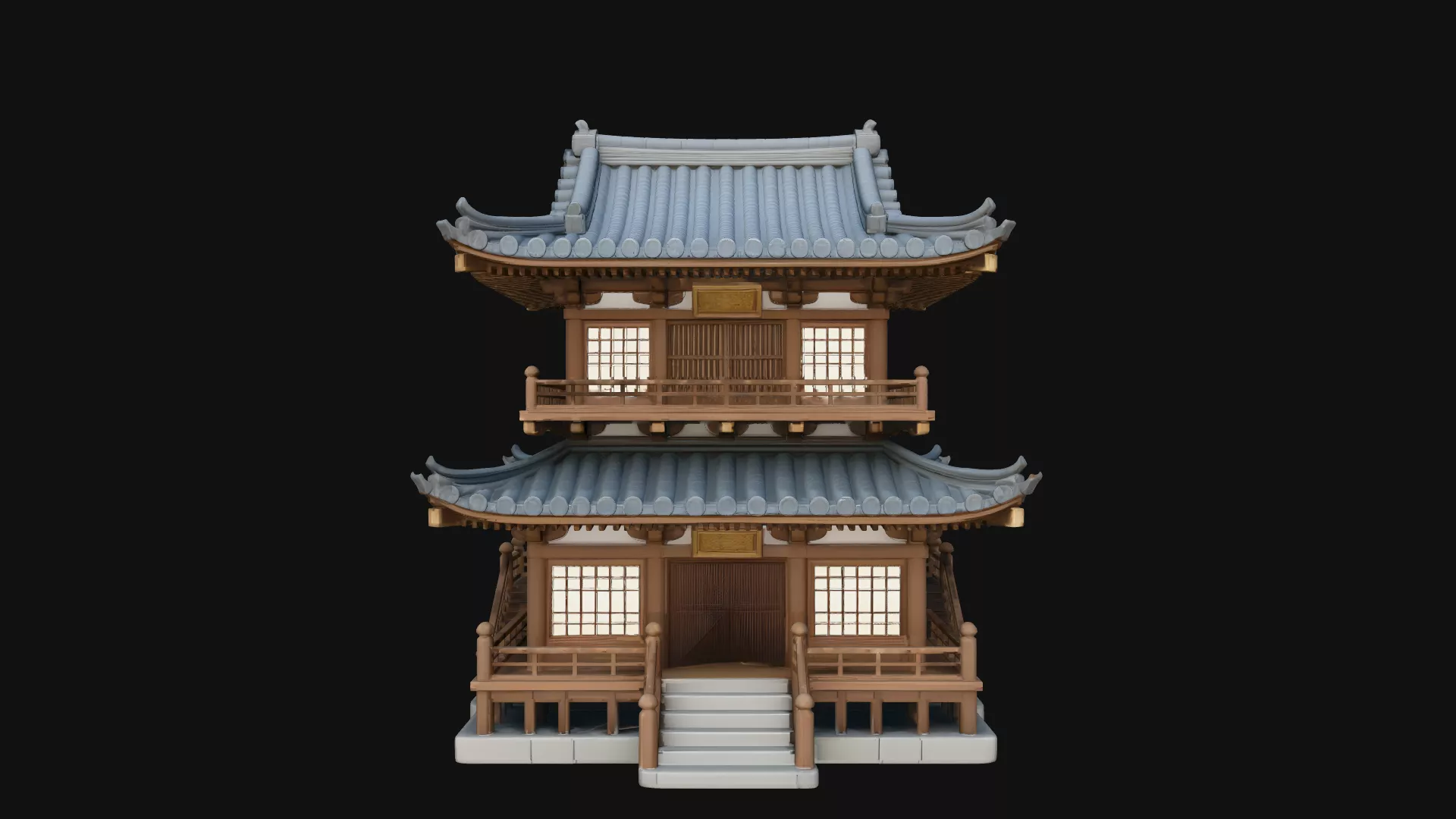 Japanese Wooden Pagoda Model Design 1 - 3D Print Model 3D print model