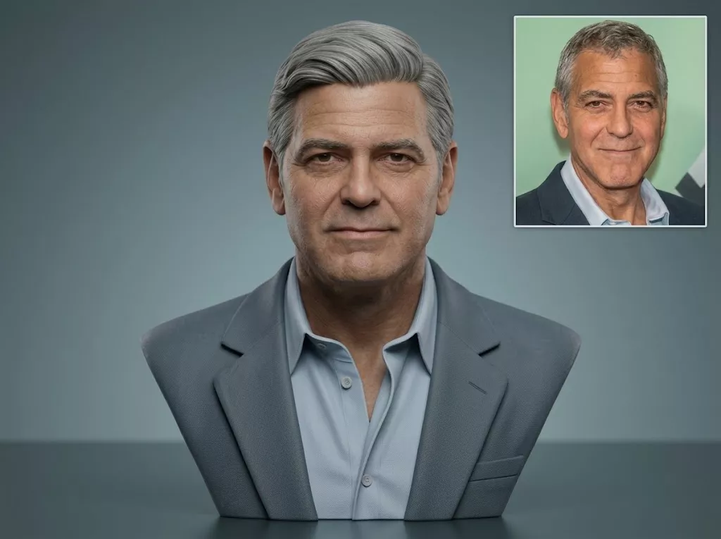 George Clooney 3D Printable Bust 3D print model