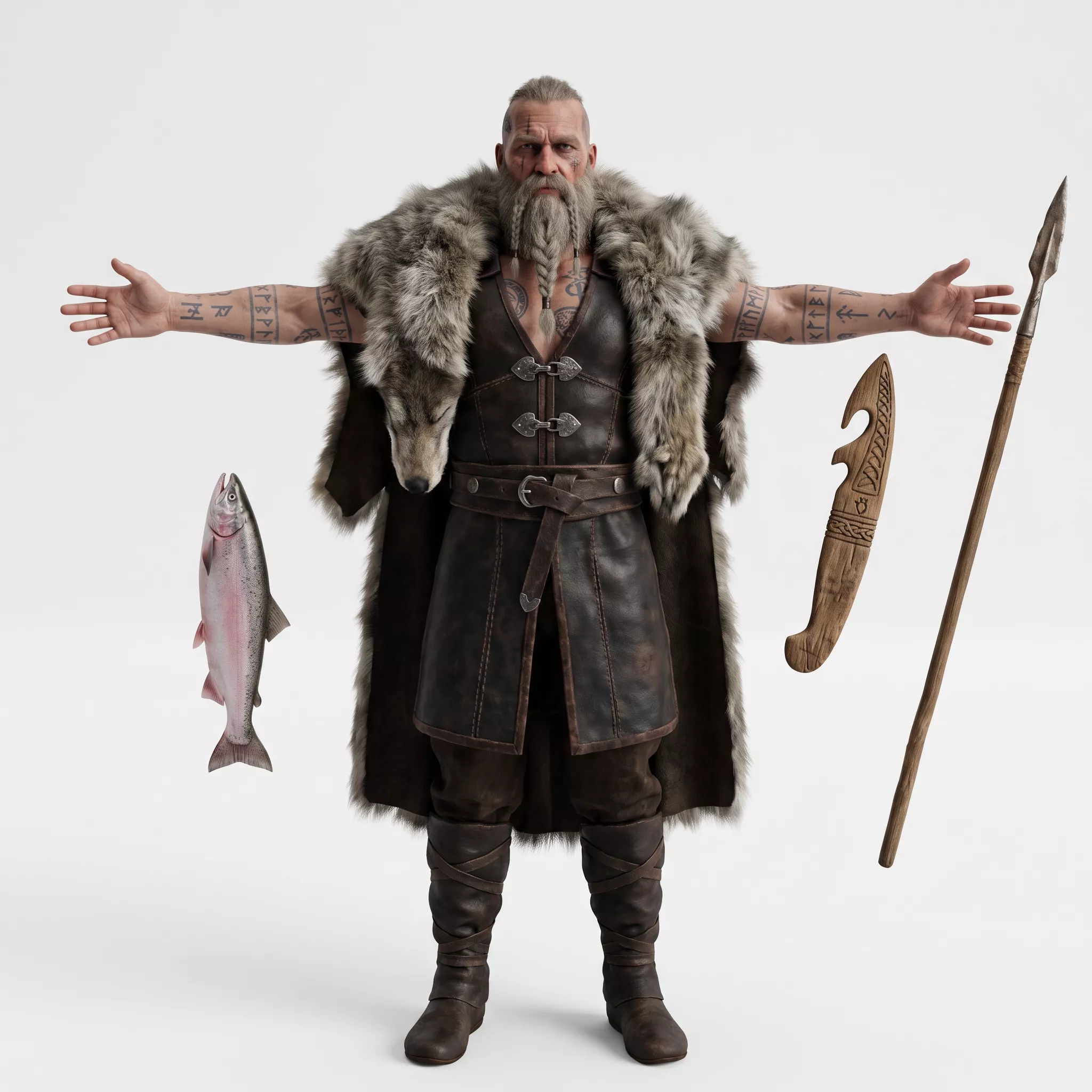 Fi Herman 3D Character Fully Rigged Game Ready Low-poly 3D model