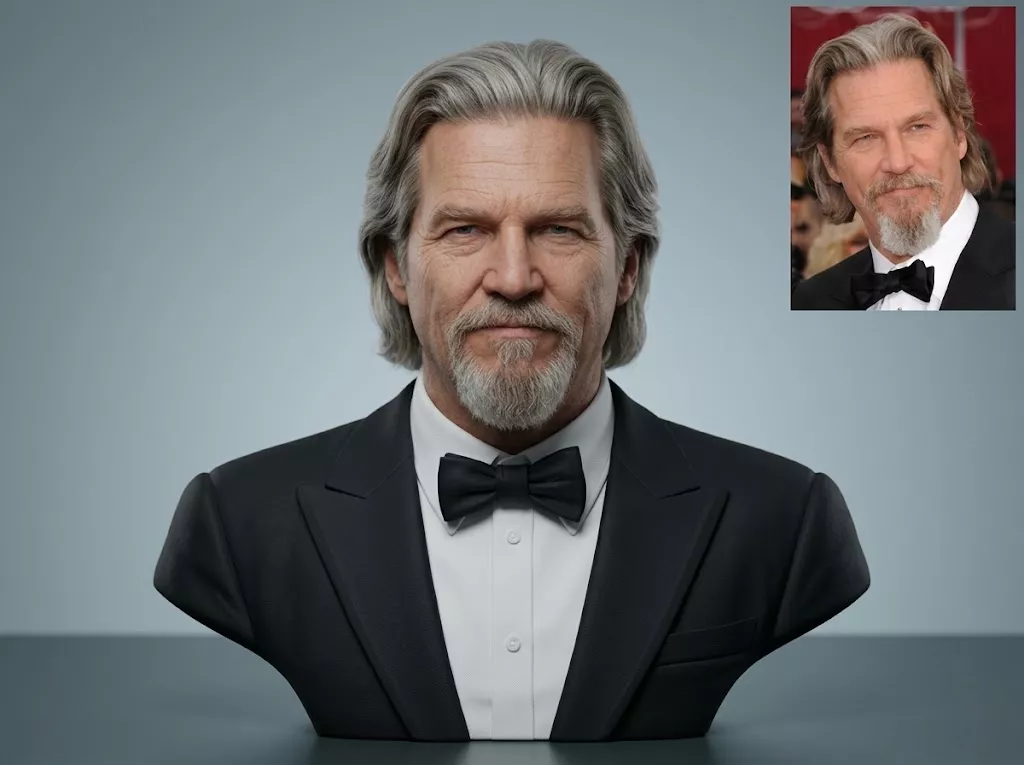 Jeff Bridges 3D Printable Bust 3D print model