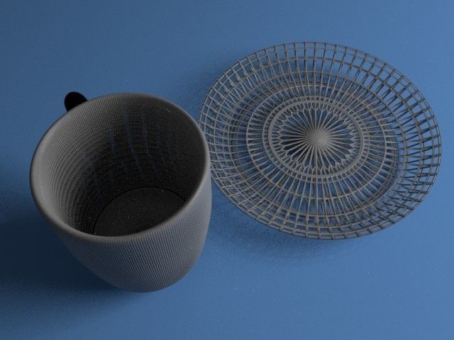 Mug saucer 3D model_4