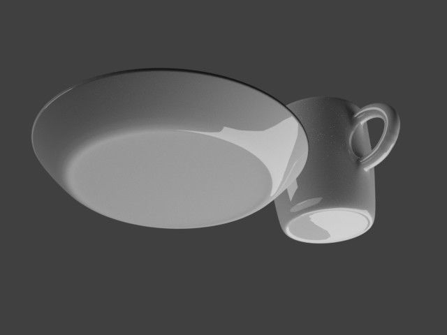 Mug saucer 3D model_3