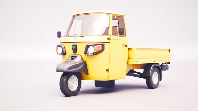  Classic Three-Wheeler Auto Rickshaw Pickup Truck PBR