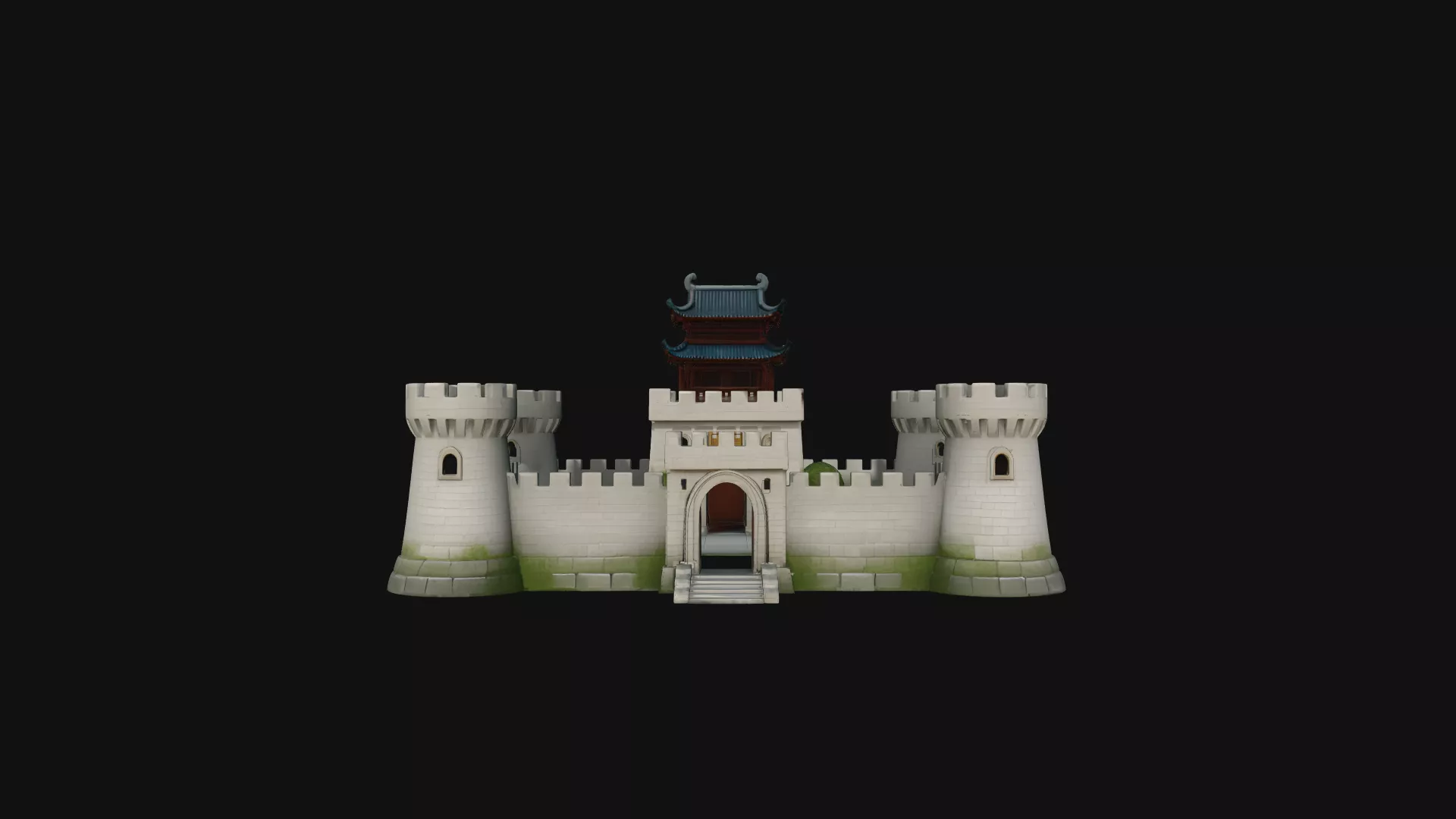 Walled Castle Keep Model Design 3 - 3D Print Model 3D print model