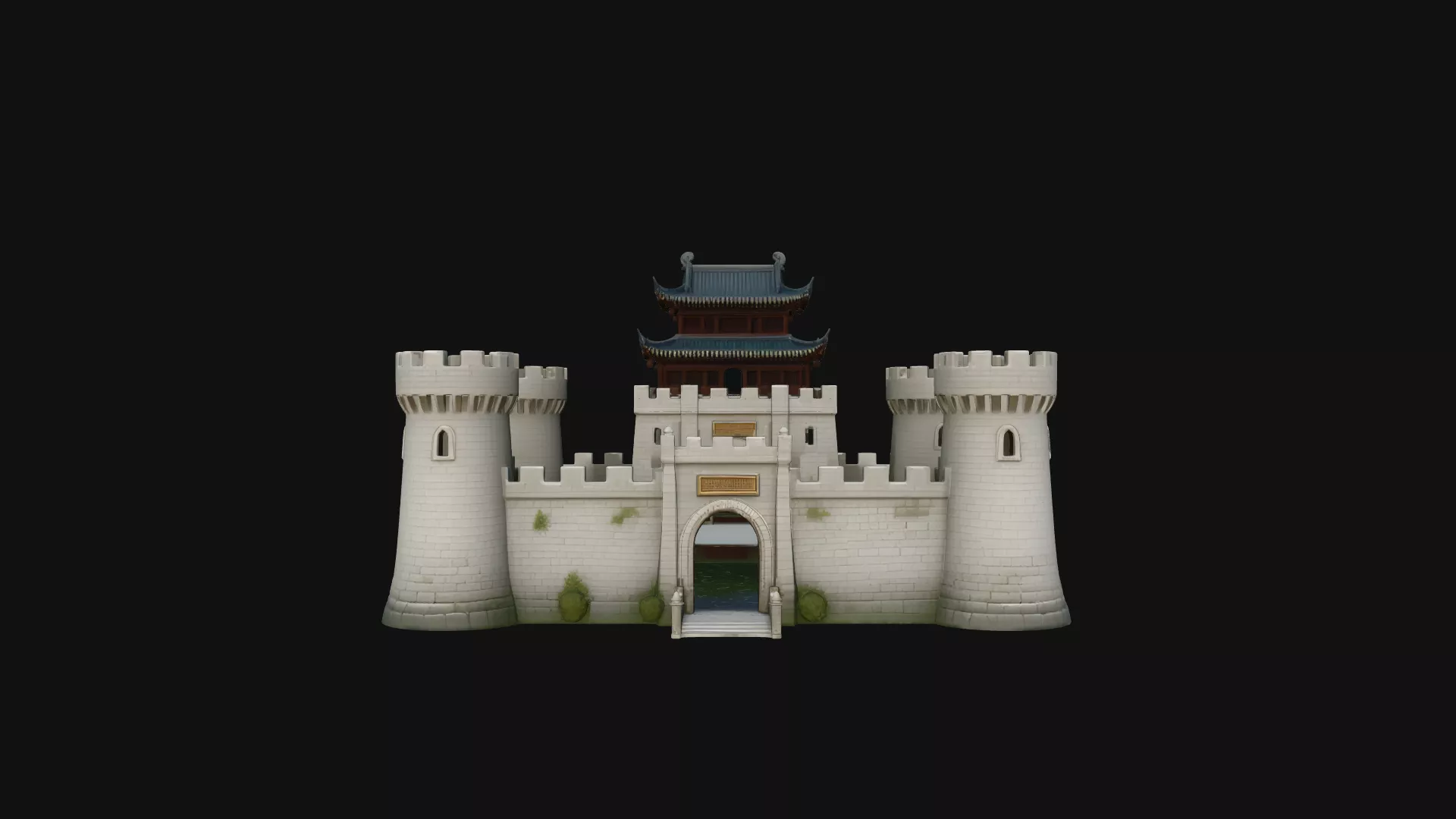 Walled Castle Keep Model Design 4 - 3D Print Model 3D print model